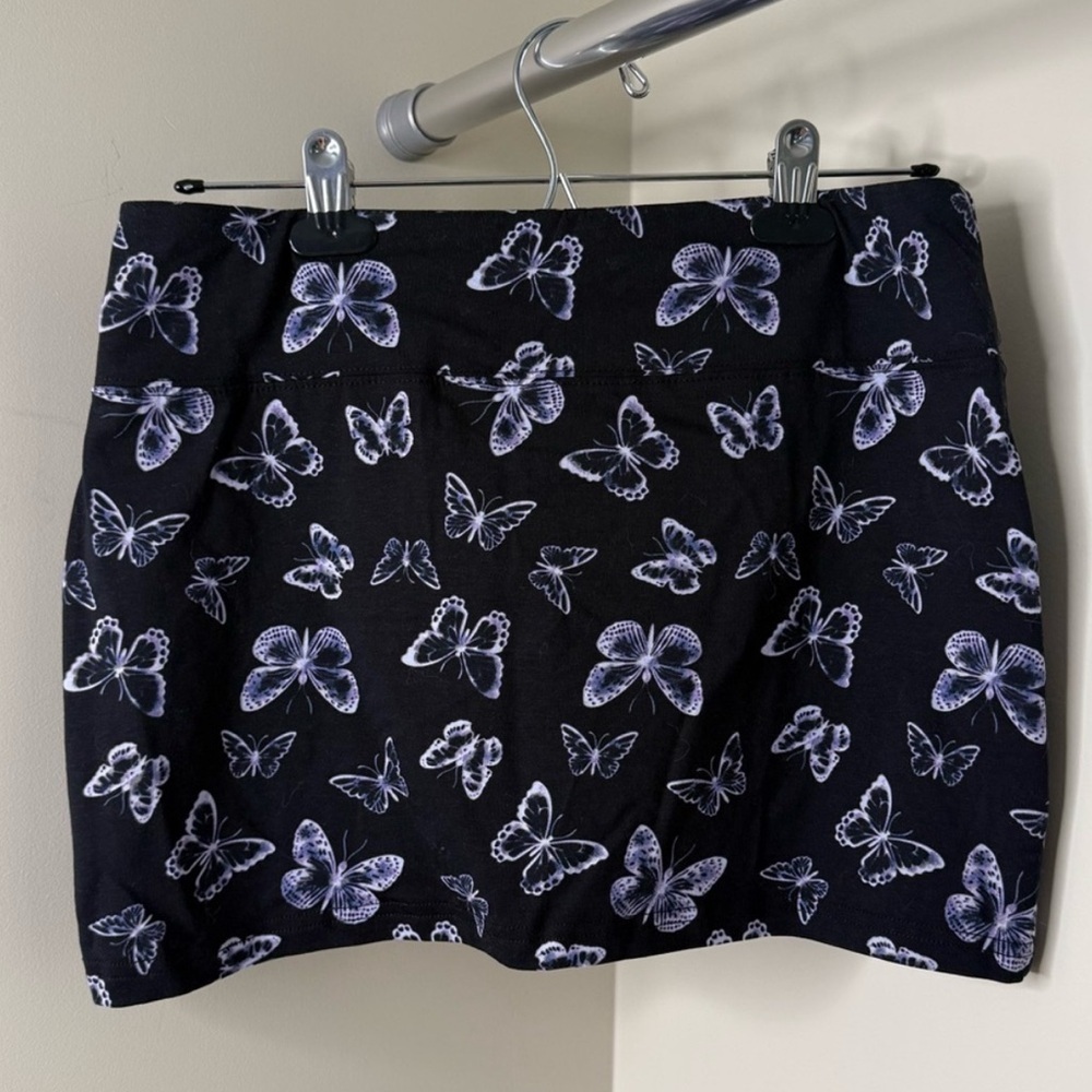 Y2K Ardene Bundle – Lilac Crop Top + Neon Purple Butterfly Mini Skirt – Medium - Picture 2 of 6
